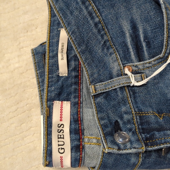 GUESS Light Tide Wash Jeans Slim Tapered 32/30 - Picture 6 of 8